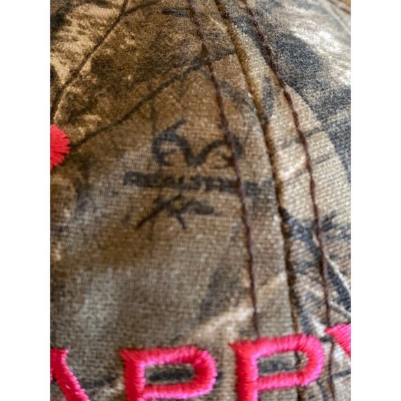 Camouflage Happy Happy Happy Pink Embroidered Hat Cap Adjustable - Picture 3 of 9